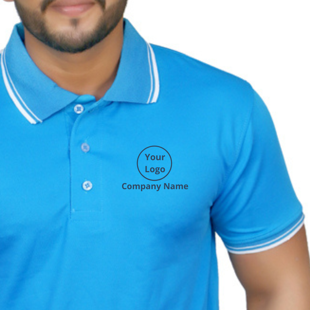 Superior Drifit Polo Neck T-shirts with contrast tipping with Logo on chest